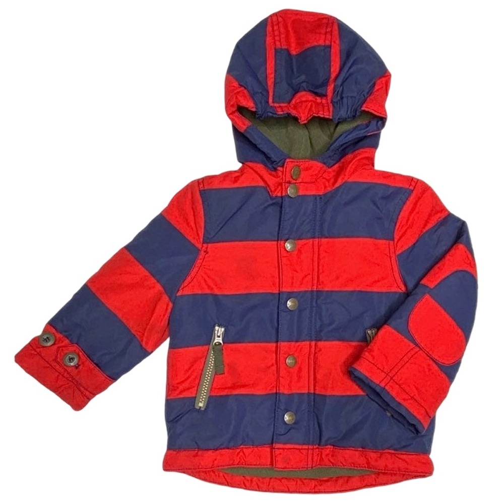 Mini Boden Fleece-Lined Stripe Jacket‎